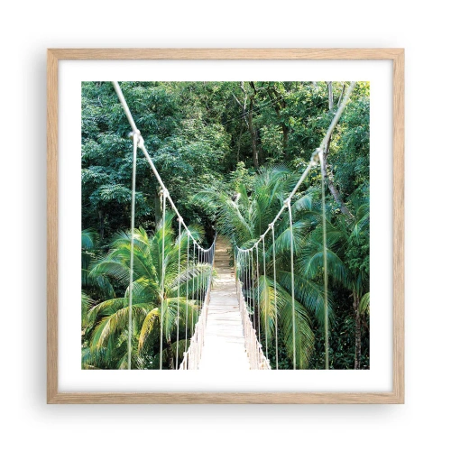 Affisch i ram av ljusek - Welcome to the jungle! - 50x50 cm