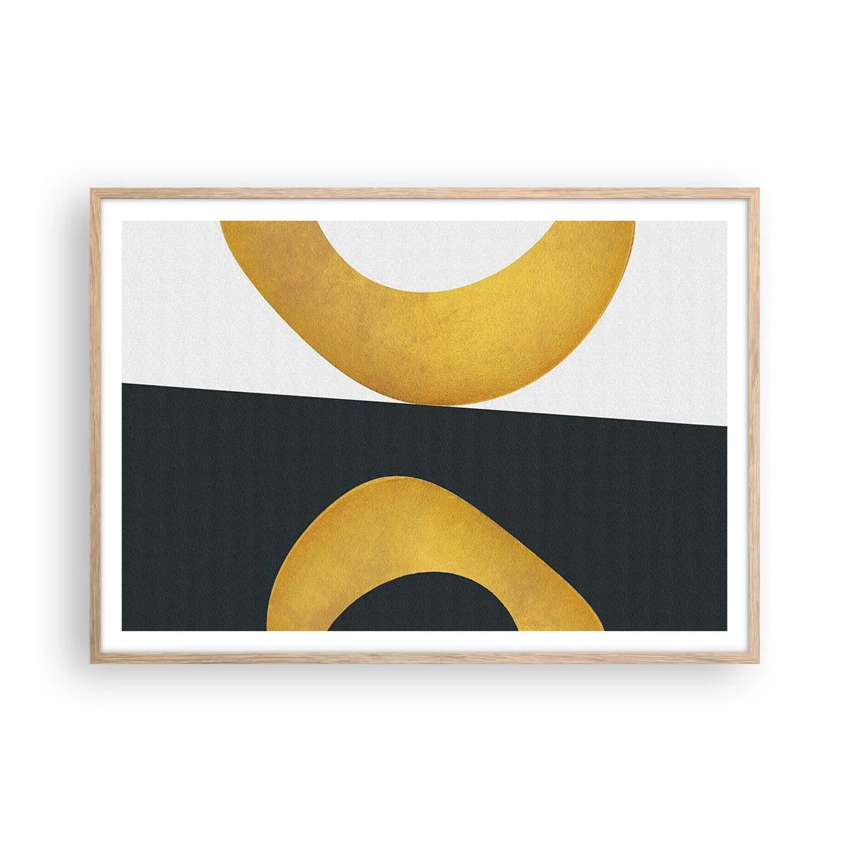 Affisch i ram av ljusek - Öfr det första: guld - 100x70 cm