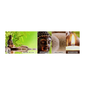 Provbit av fototapet Premium Sand - Livet är skönt - Buddha, Bambu, Spa - 100x30 cm