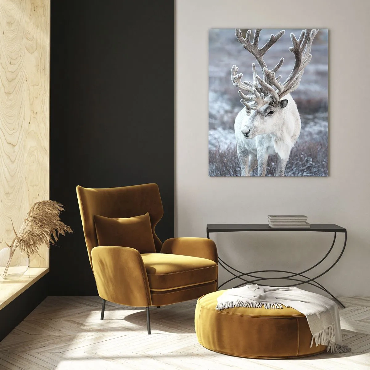 Glastavla - Bild på glas - Porträtt i solsken - 80x120 cm