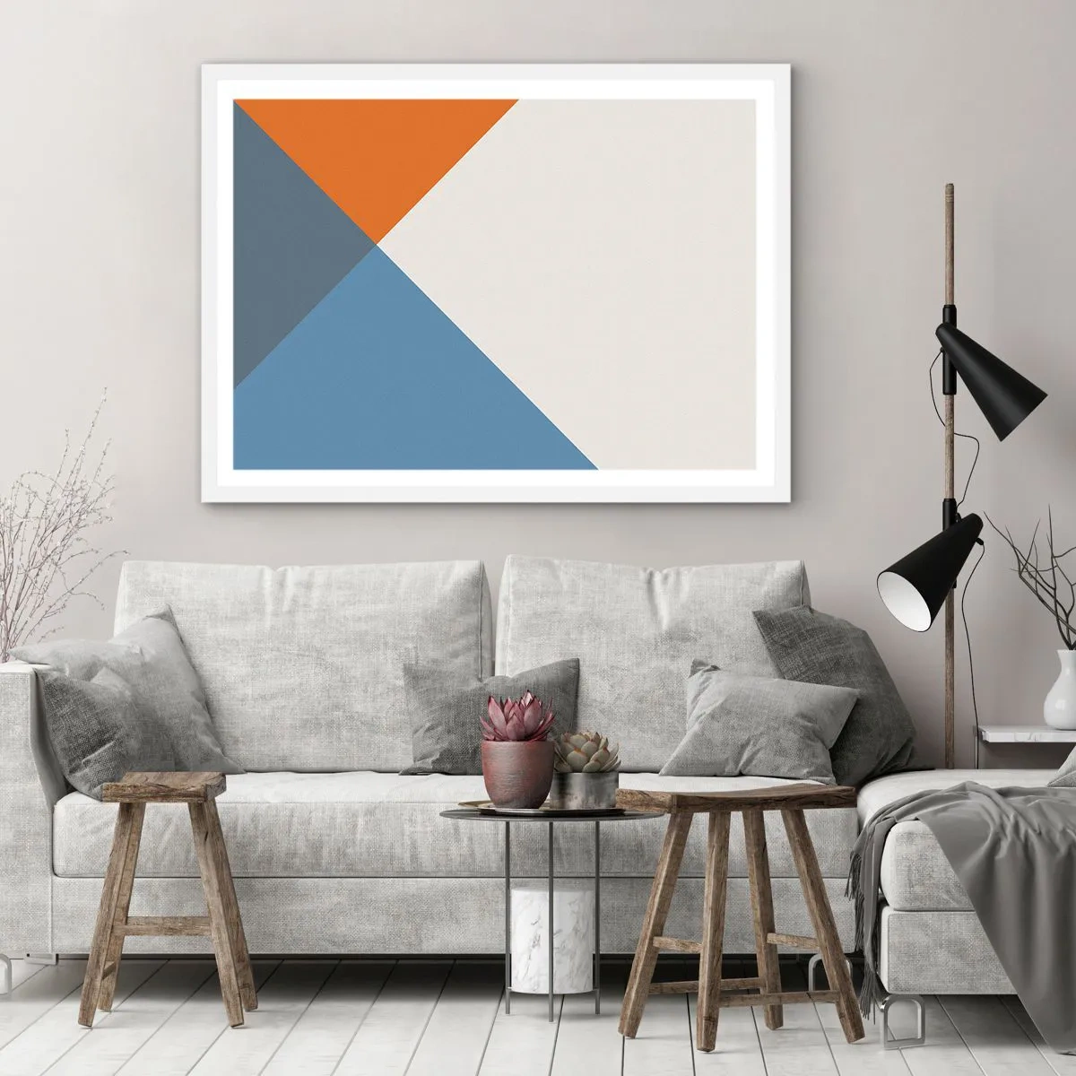 Affisch i vit ram - Under vinkel… - 50x40 cm