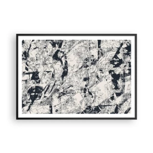 Affisch i svart ram - Motsatsernas interpenetration - 100x70 cm