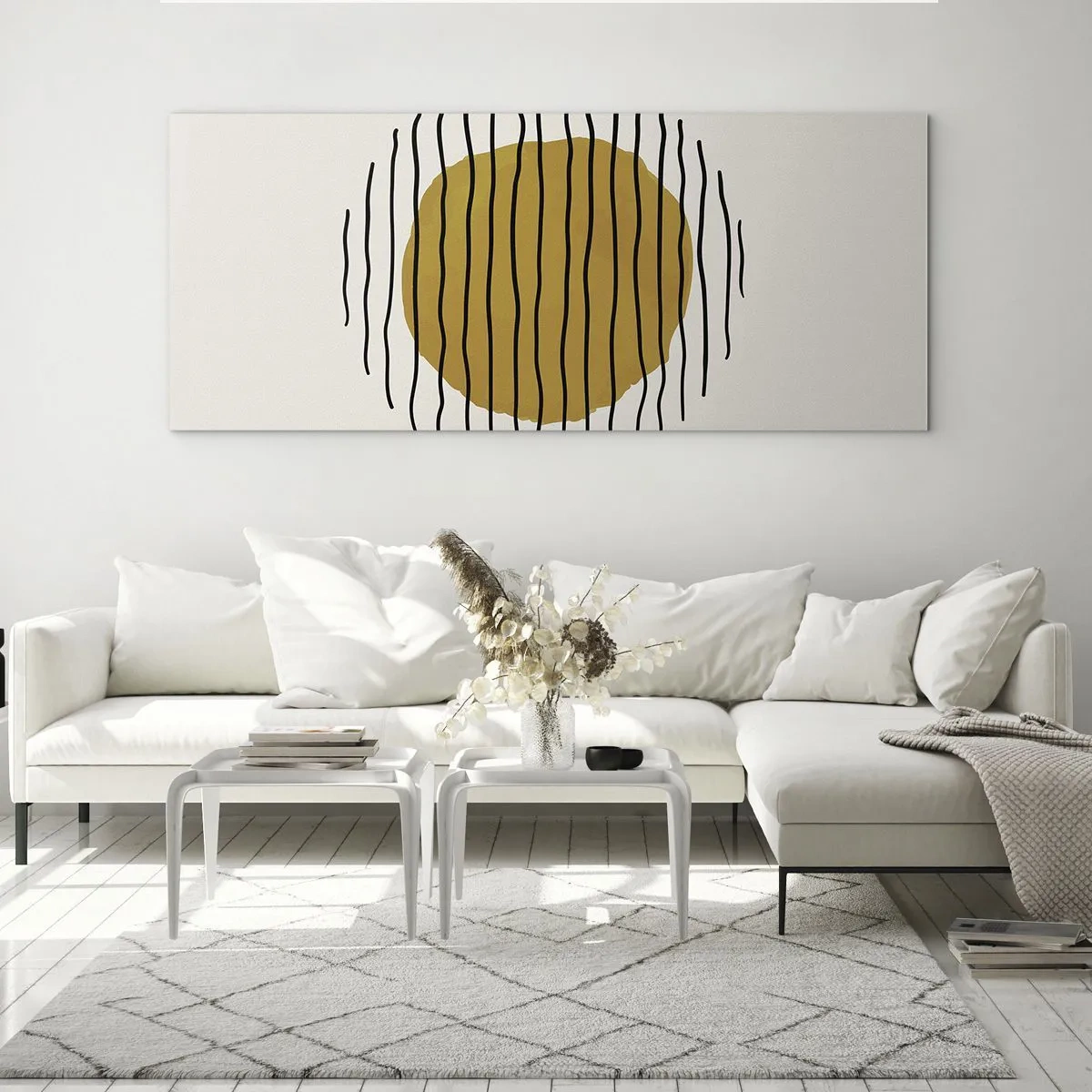 Glastavla - Bild på glas - Abstraktion som darrar av glöd - 120x50 cm