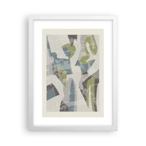 Affisch i vit ram - Komposition bakom glas - 30x40 cm