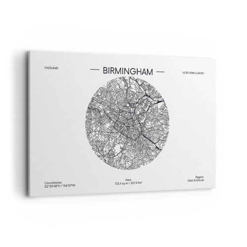 Canvastavla - Bild på duk - Birminghams anatomi - 120x80 cm