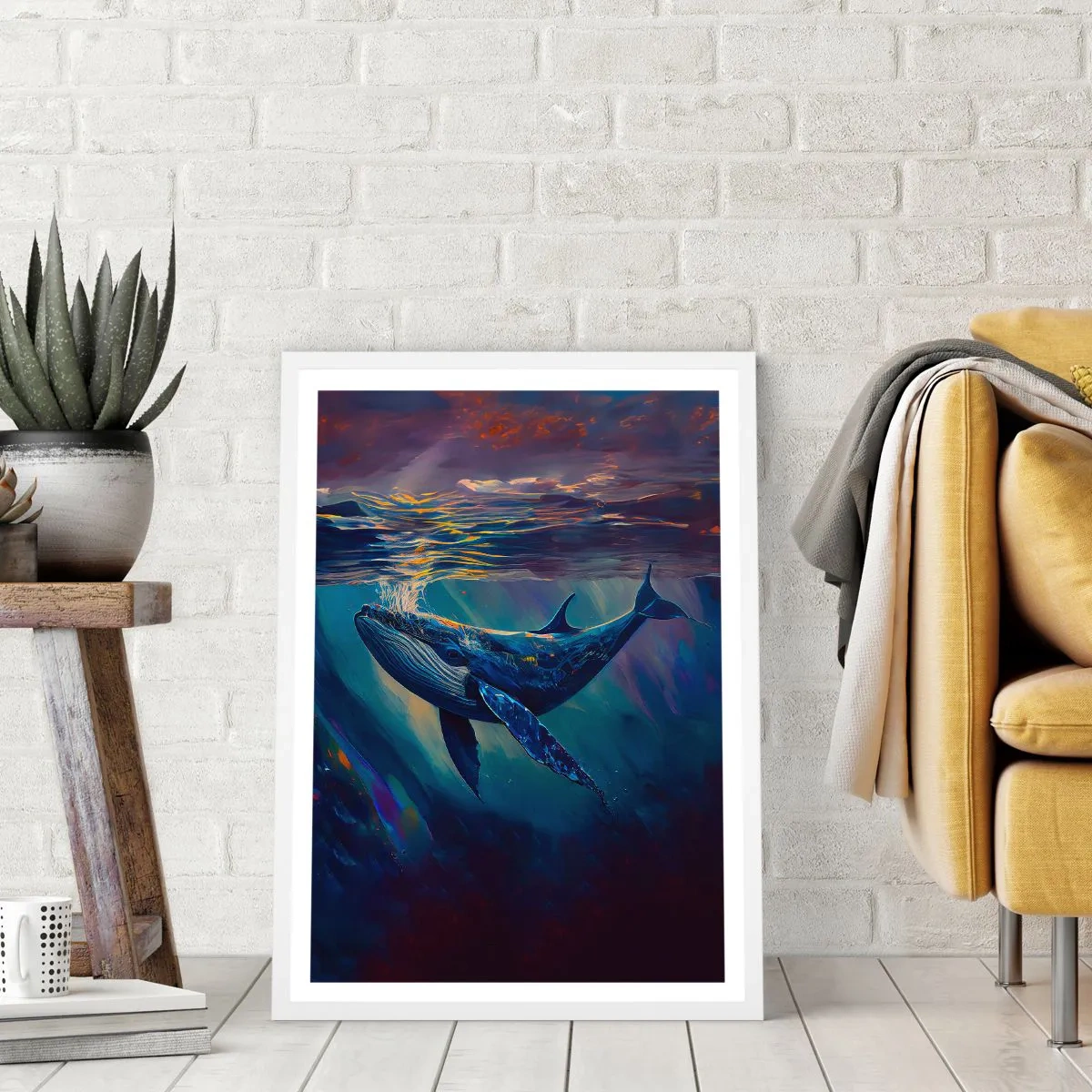 Affisch i vit ram - Välkommen till min värld - 30x40 cm