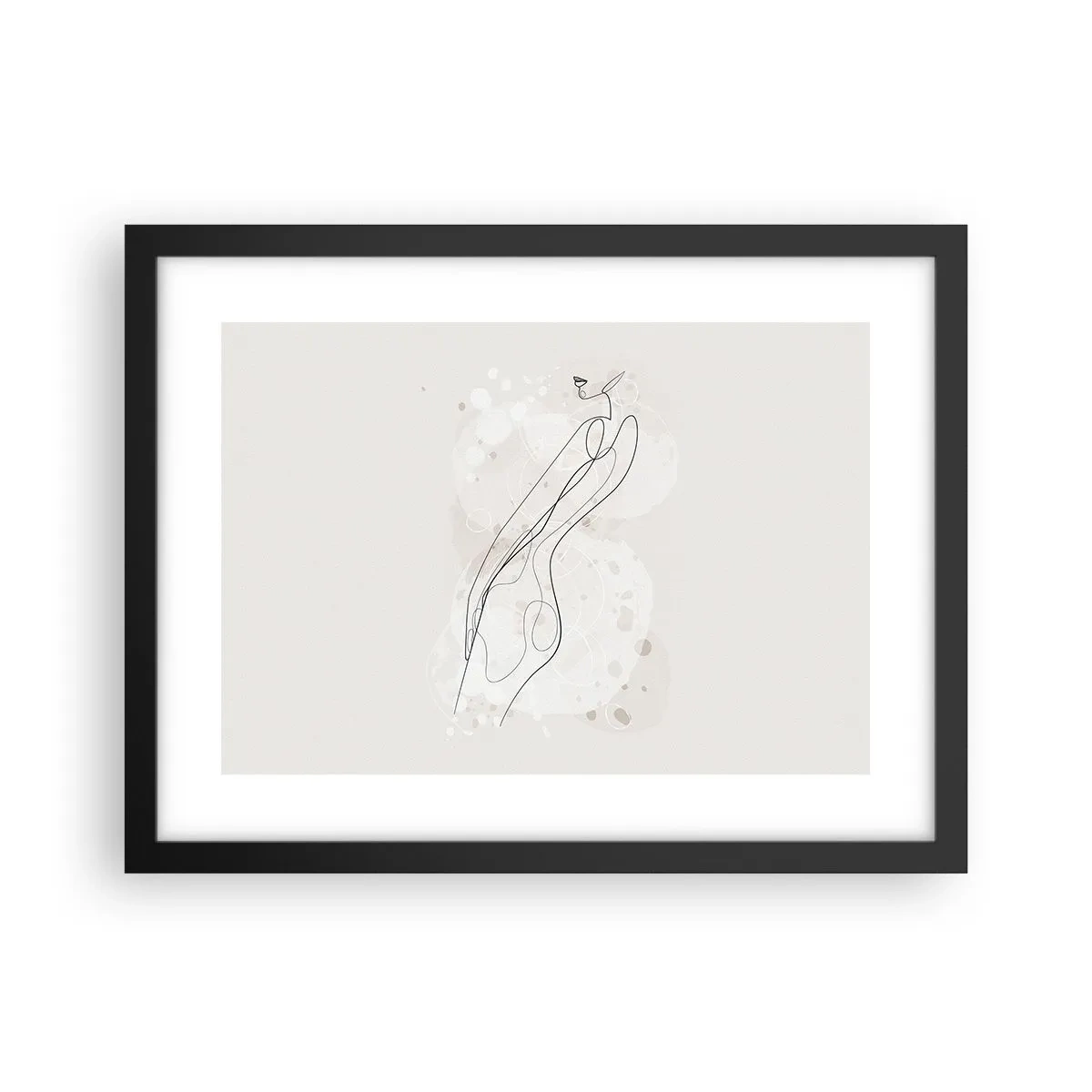 Affisch i svart ram - Blicken går vilse - 40x30 cm