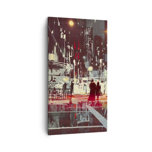 Canvastavla - Bild på duk - Storstads passage - 45x80 cm