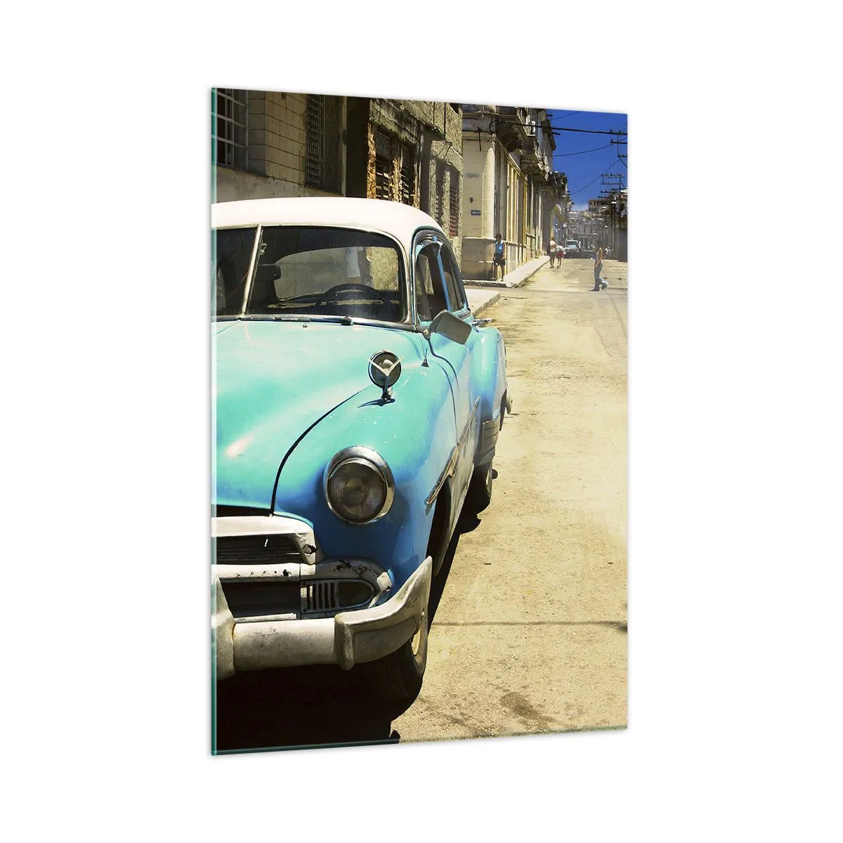 Glastavla - Bild på glas - Evviva Cuba! - 50x70 cm