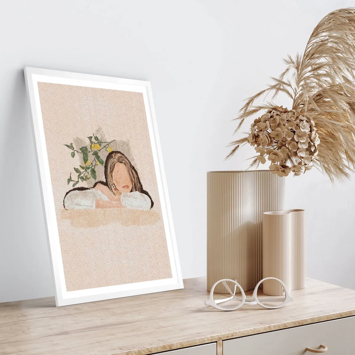 Affisch i vit ram - Sydlig skönhet - 30x40 cm