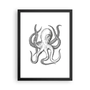 Affisch i svart ram - Dansar med vågorna - 30x40 cm