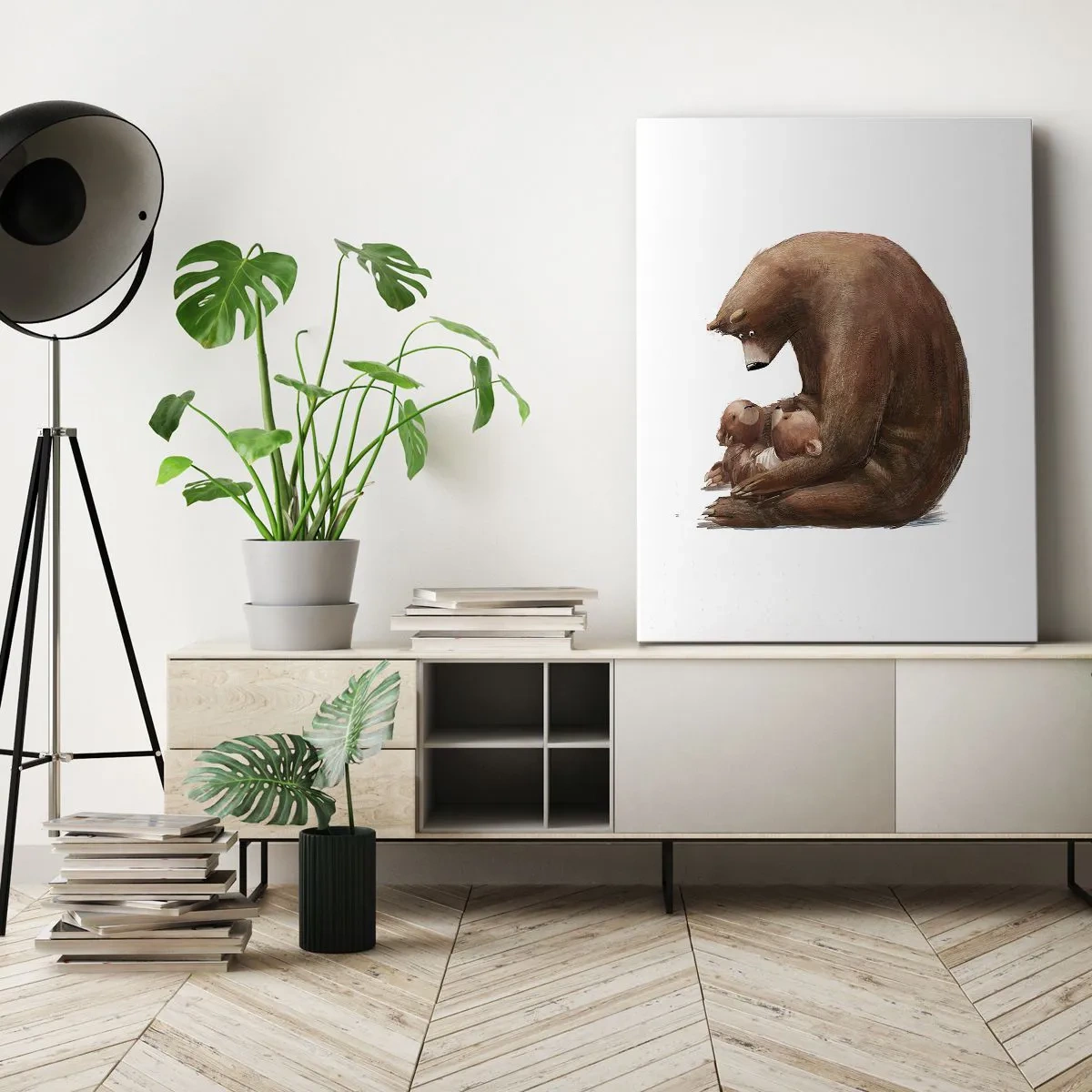 Canvastavla - Bild på duk - Söta drömmar, barn - 70x100 cm