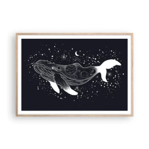 Affisch i ram av ljusek - I universumets hav - 100x70 cm
