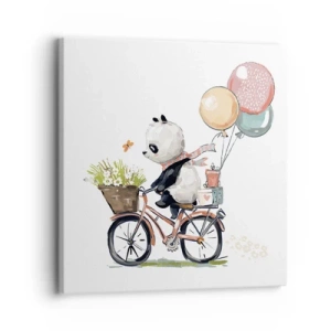 Canvastavla - Bild på duk - Lycklig dag - 30x30 cm