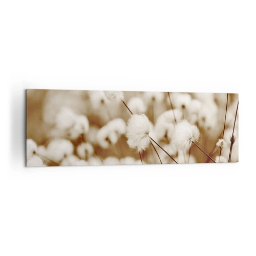 Canvastavla - Bild på duk - Fluffig åkermark - 160x50 cm