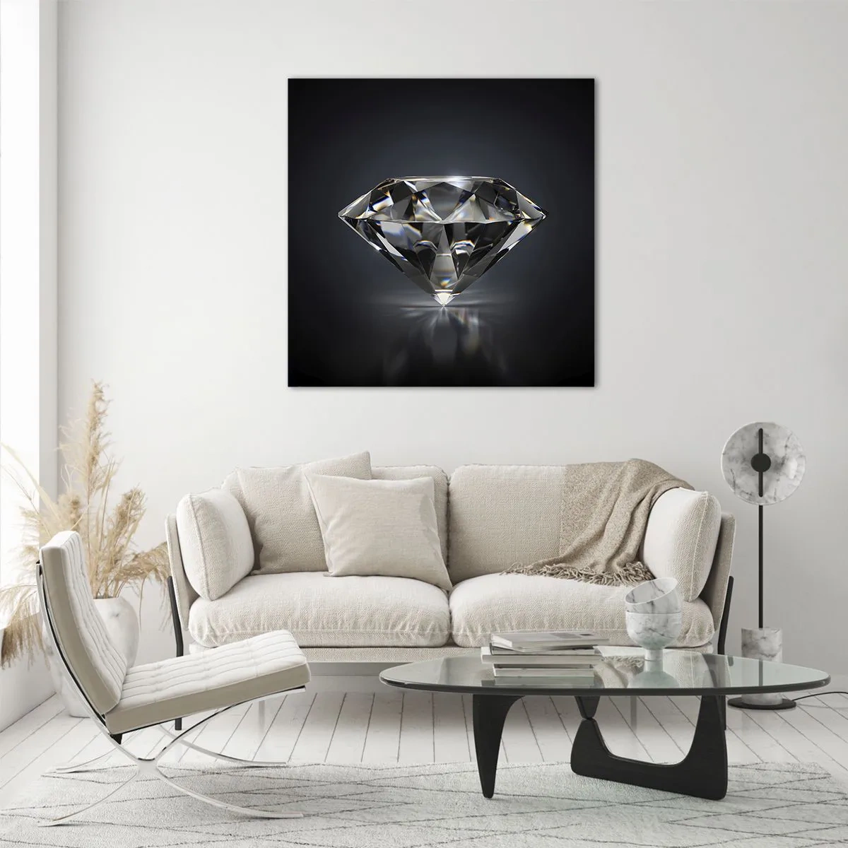 Glastavla - Bild på glas - Bästa flickvännen - 50x50 cm