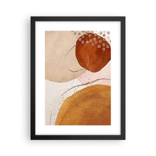 Affisch i svart ram - Rundhet och rörelse - 30x40 cm