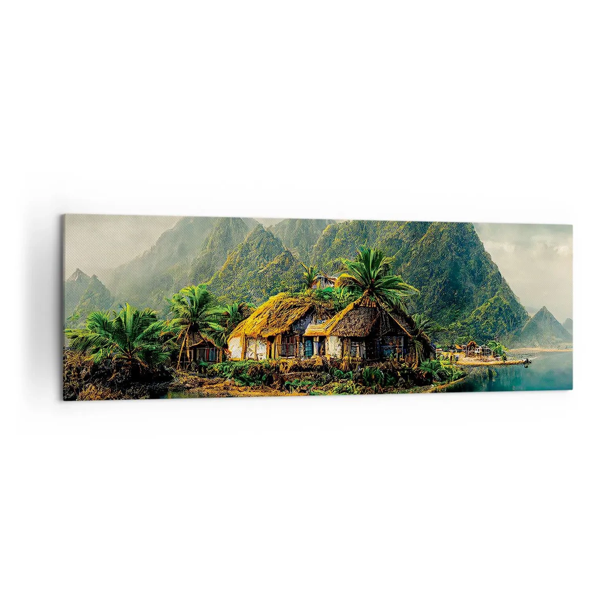 Canvastavla - Bild på duk - Tropiskt paradis - 160x50 cm