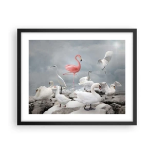 Affisch i svart ram - Hur har jag hamnat här? - 50x40 cm