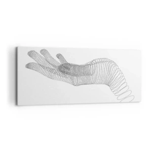 Canvastavla - Bild på duk - En spänstig hand - 100x40 cm