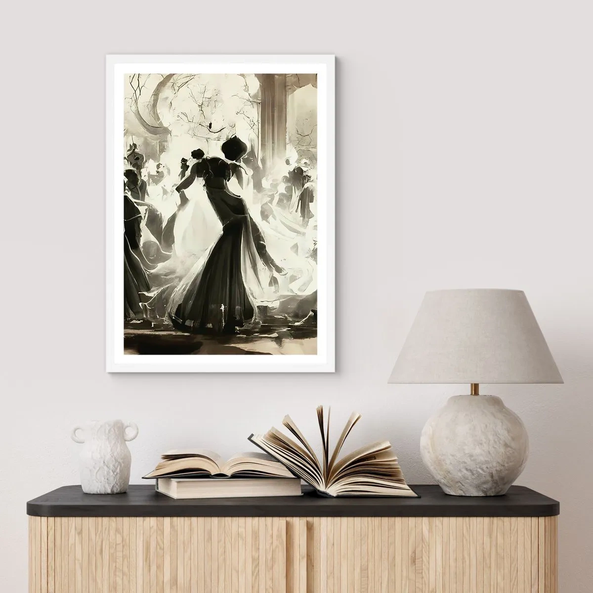 Affisch i vit ram - Stor maskerad - 50x70 cm