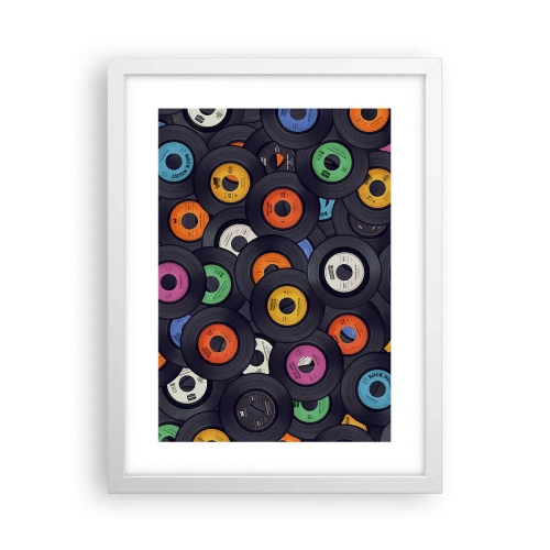Affisch i vit ram - Klassikens färger - 30x40 cm