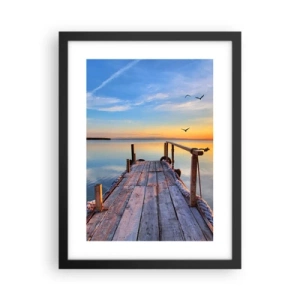 Affisch i svart ram - Gå mot solen - 30x40 cm