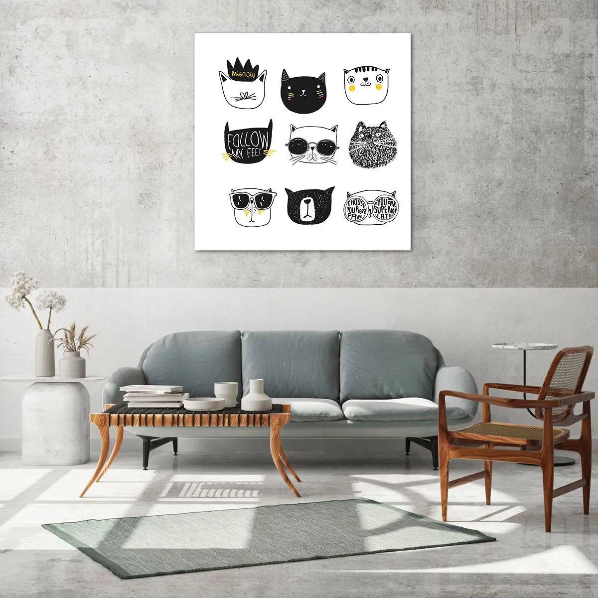 Glastavla - Bild på glas - Varje annorlunda - 40x40 cm