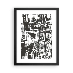 Affisch i svart ram - Ordning eller kaos? - 30x40 cm