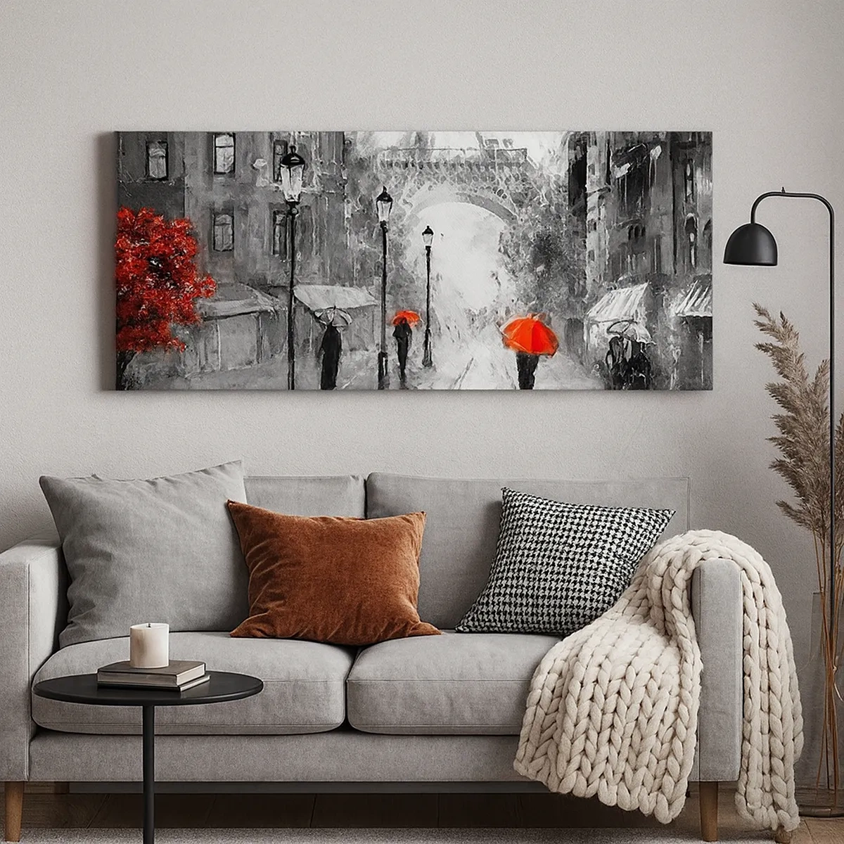 Canvastavla - Bild på duk - Alla vägar leder till tornet - 30x30 cm