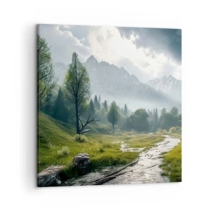Canvastavla - Bild på duk - Fram och tillbaka - 50x50 cm