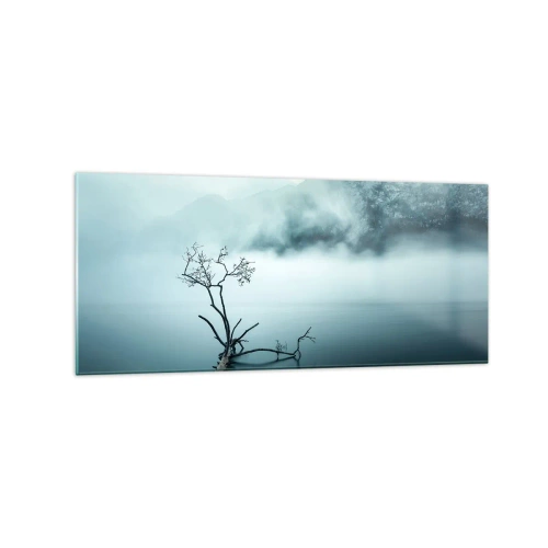 Glastavla - Bild på glas - Ut ur vatten och dimma - 120x50 cm