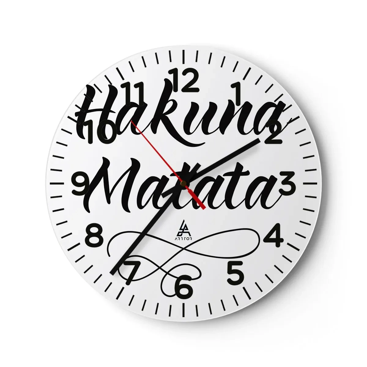 Väggklocka - Klocka på glas - Bästa rådet - 30x30 cm