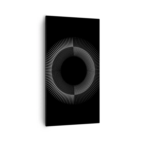 Canvastavla - Bild på duk - Svart sol - 55x100 cm