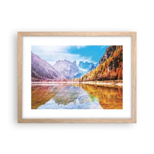 Affisch i ram av ljusek - Det är redan höst i fjällen - 40x30 cm