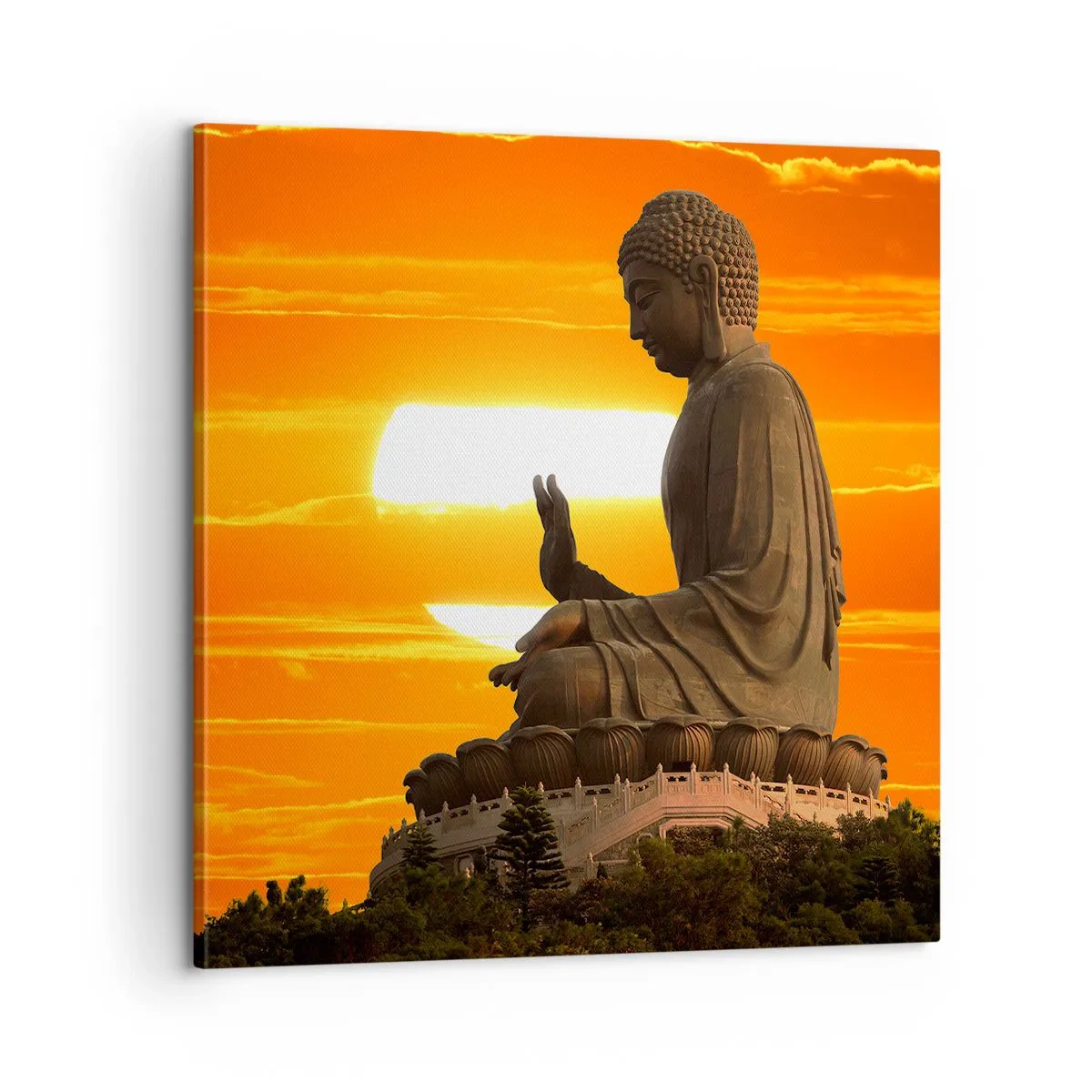 Canvastavla - Bild på duk - Utan rädsla för världen - 60x60 cm