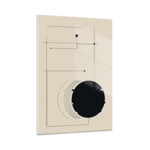 Glastavla - Bild på glas - Fjädrande och dynamisk komposition - 50x70 cm