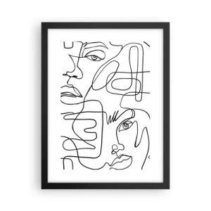 Affisch i svart ram - I trassliga känslor - 30x40 cm