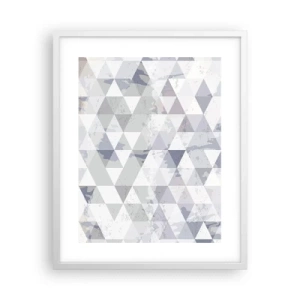 Affisch i vit ram - Trianglar - 40x50 cm
