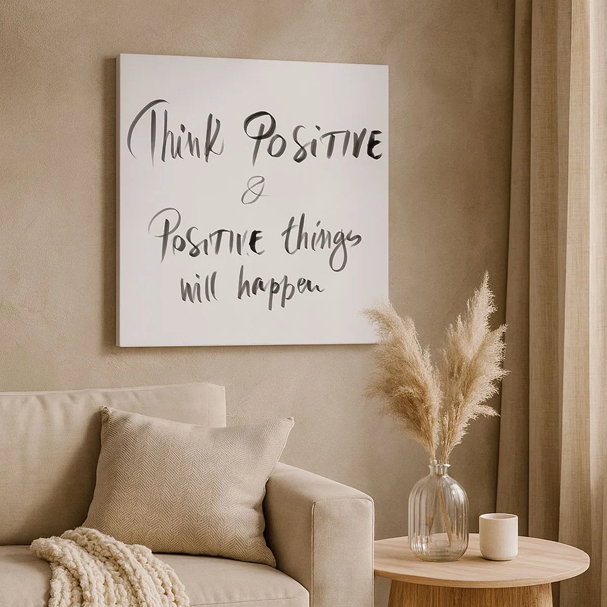 Canvastavla - Bild på duk - Hur ska man leva? - 30x30 cm