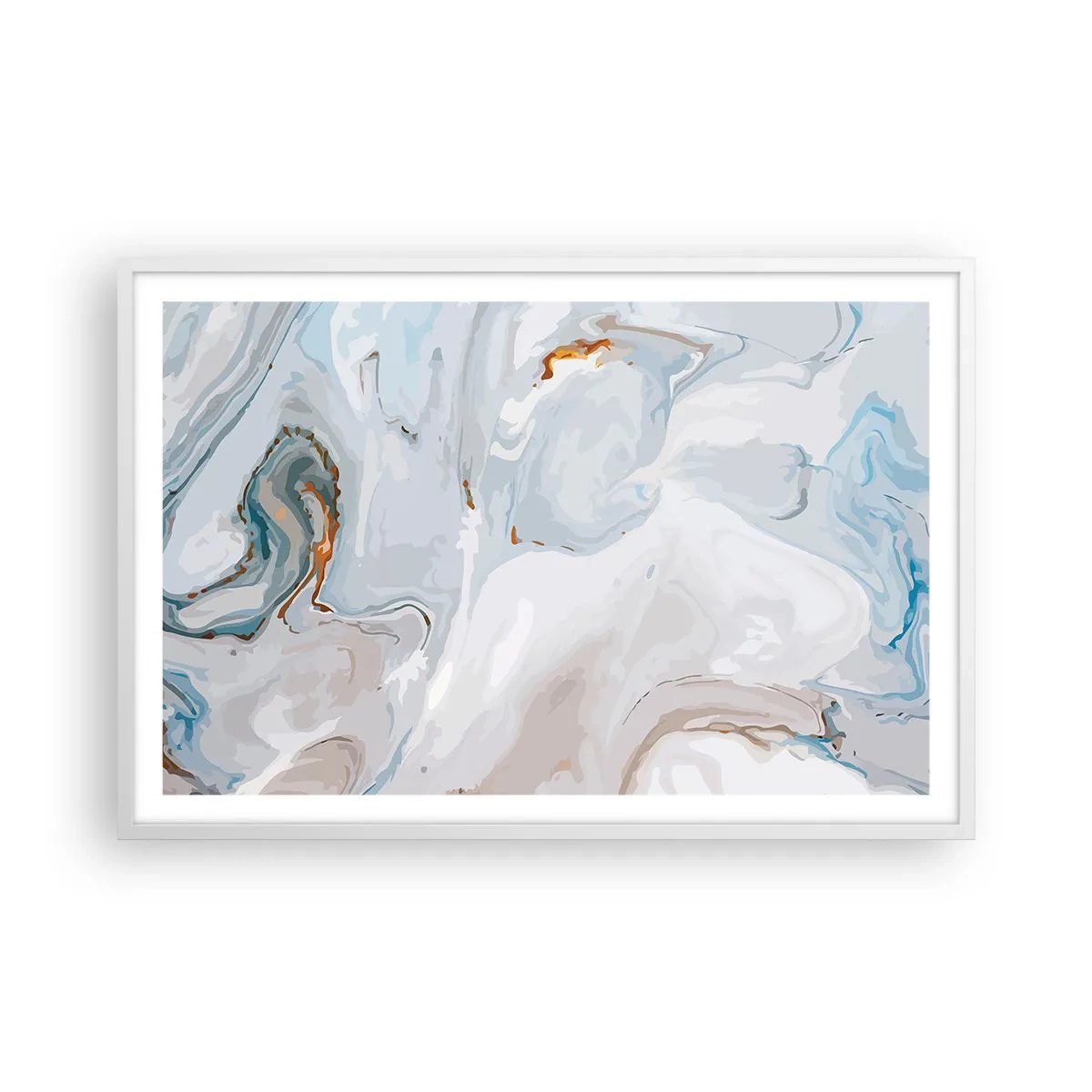 Affisch i vit ram - Utbuktande vithet - 91x61 cm