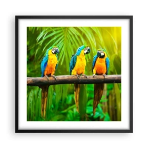 Affisch i svart ram - Har du hört att hon...? - 50x50 cm