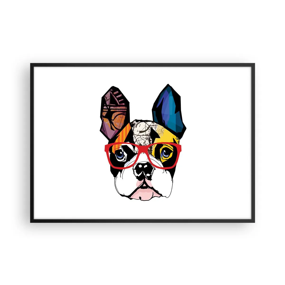 Affisch i svart ram - Intellektuell - 100x70 cm