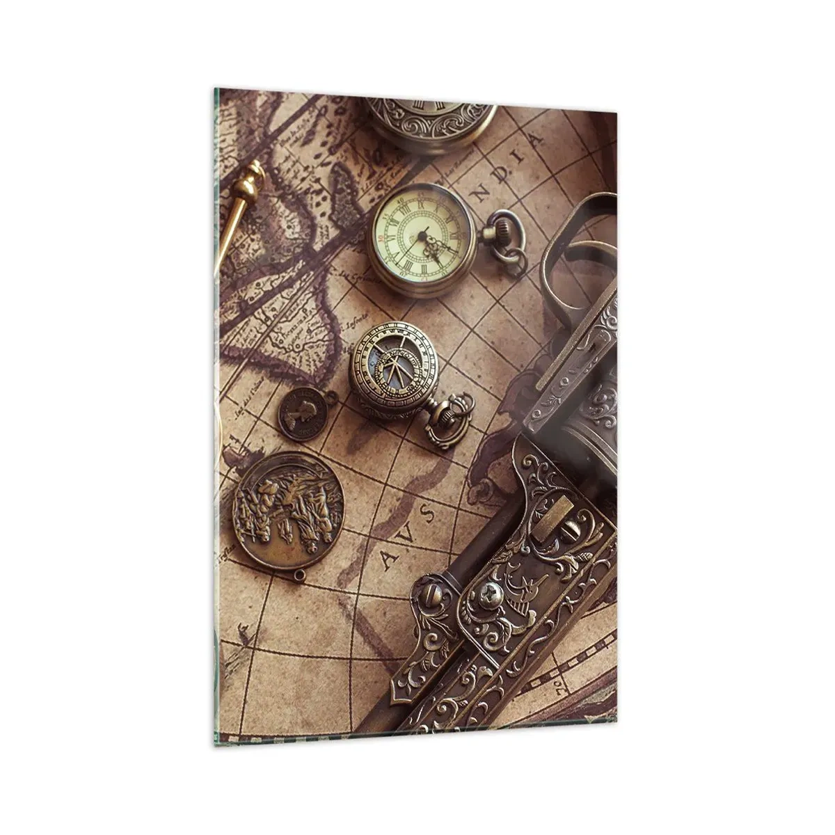 Glastavla - Bild på glas - Äventyret kallar - 80x120 cm