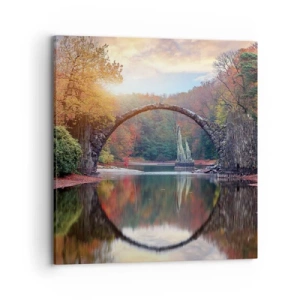 Canvastavla - Bild på duk - På andra sidan av spegeln - 70x70 cm