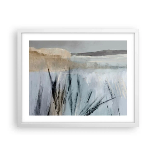 Affisch i vit ram - Vinterfält - 50x40 cm