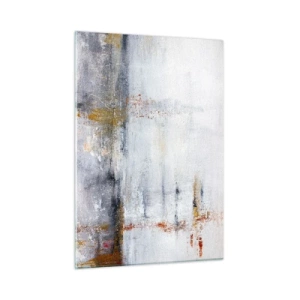 Glastavla - Bild på glas - Bakom luftridån - 50x70 cm