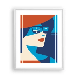 Affisch i vit ram - Semesterresa - 40x50 cm