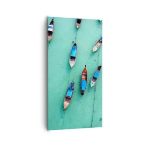 Canvastavla - Bild på duk - Under en glad väntan - 65x120 cm