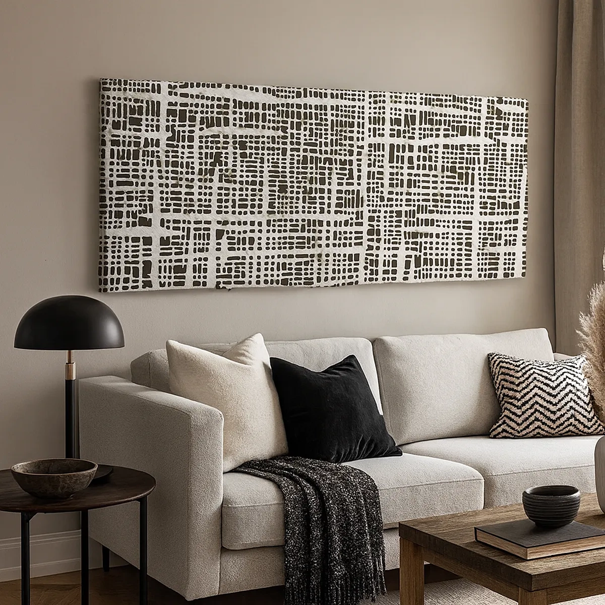 Canvastavla - Bild på duk - Vävd komposition - 30x30 cm